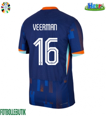 Nederländerna Joey Veerman #16 Bortatröja EM 2024 Kortärmad